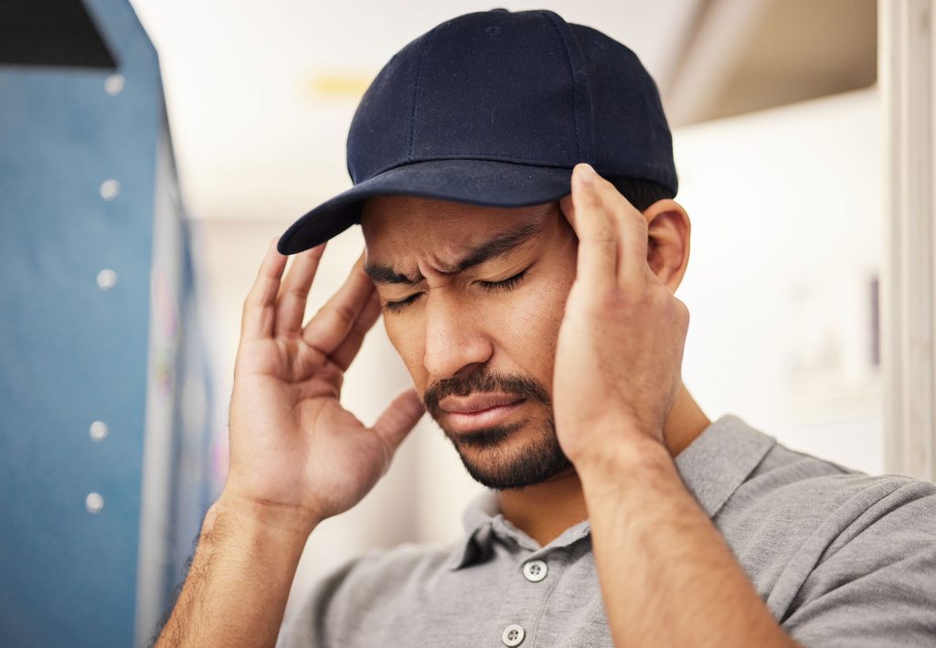 Stressed worker.