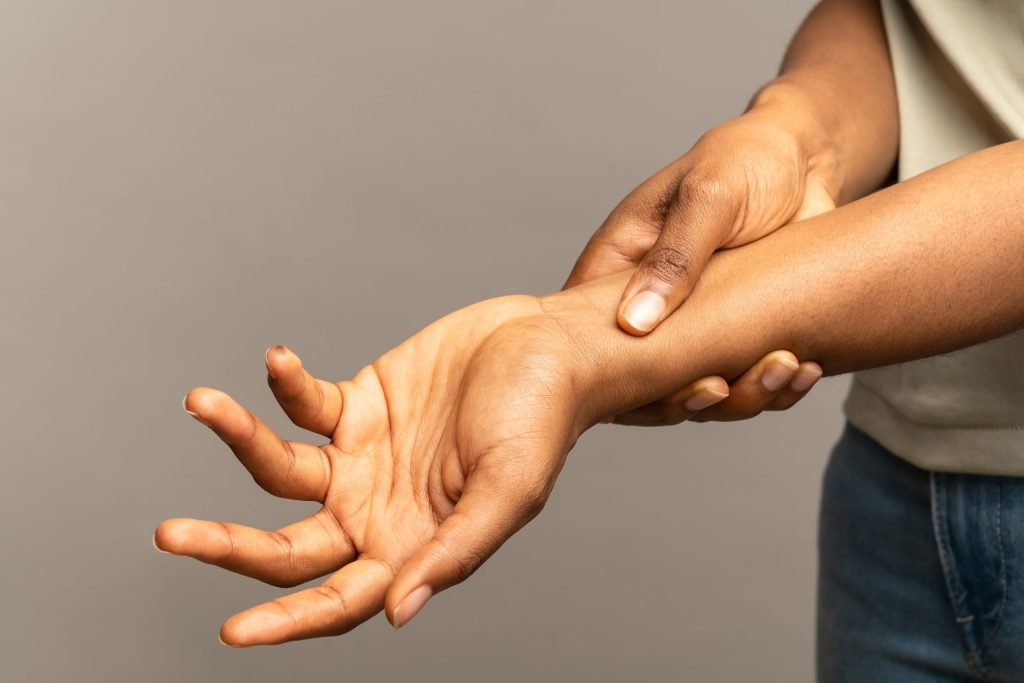Woman with myopathy.